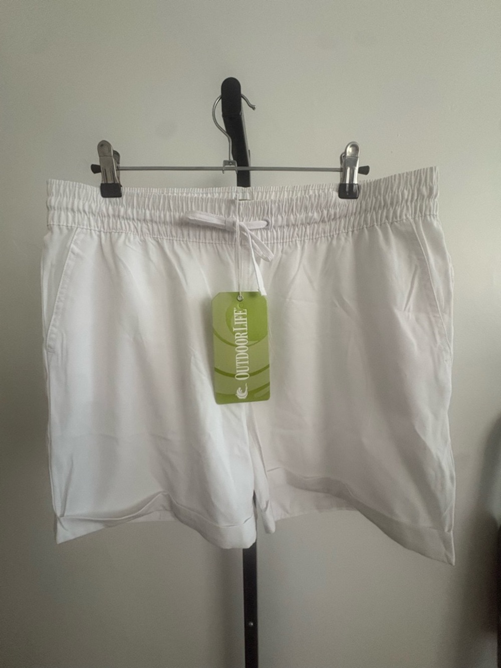 Outdoor Life White Elastic Drawstring Shorts